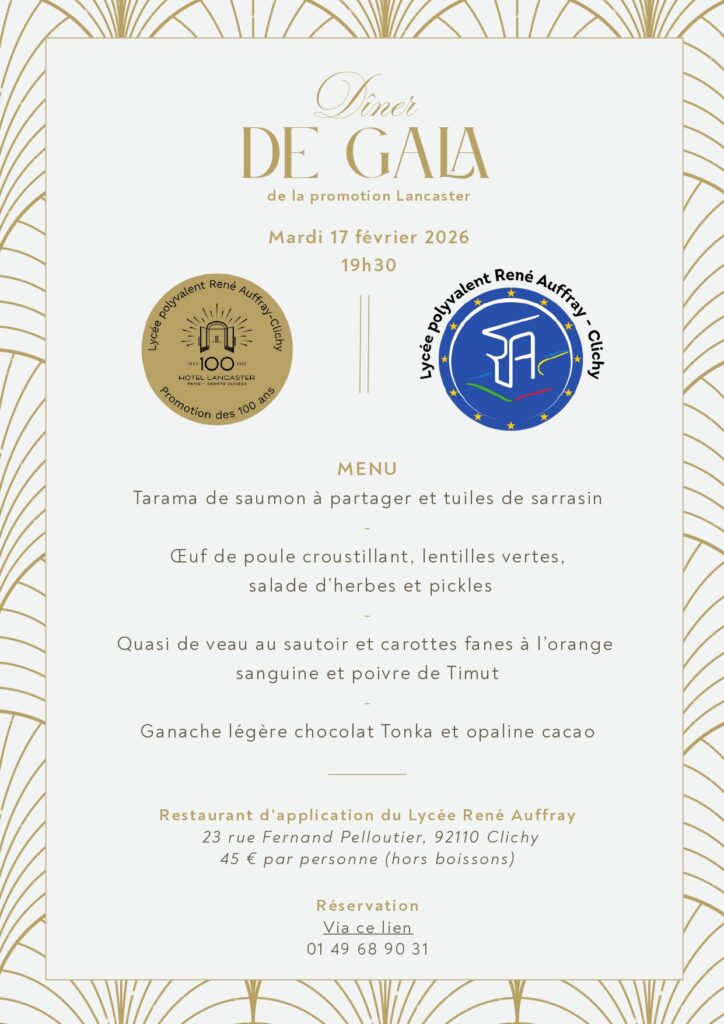Dîner de Gala Lancaster