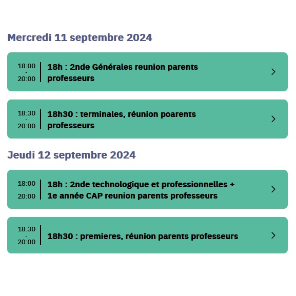 RÉUNION PARENTS PROFESSEURS